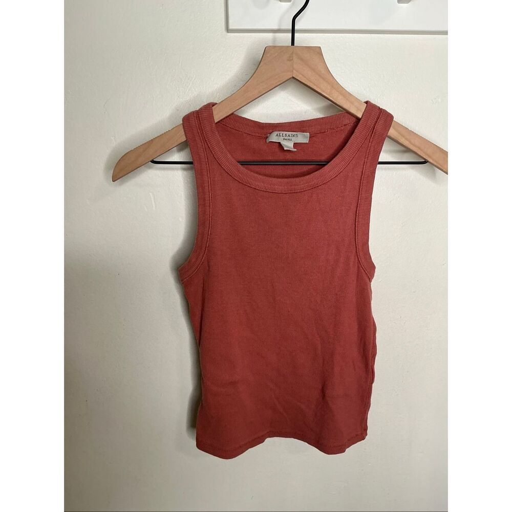 ALLSAINTS Ribbed Tank Top | Mauve in Small